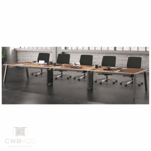 Mesa de Reunião Pé metal Trapézio - Linha M-Corp – Motiva